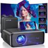 [Auto Focus/4K Support] Projector with WiFi 6 and Bluetooth 5.2, 700ANSI Native 1080P Outdoor Movie Projector, WiMiUS P62 Auto 6D Keystone & 50% Zoom, Smart Home Projector for iOS/Android/TV Stick view 1
