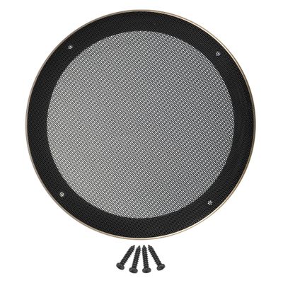 X AUTOHAUX 8 Inch Car Metal Audio Speaker Grill Cover Mesh Woofer Horn Guard Decorative Circle Grille Protector with Screw Gold Tone