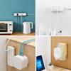 Self-Adhesive Desktop Socket Fixer, Adhesive Punch Free Socket Holder, Power Strip Holder Fixator, Desktop mountable Plug-in Socket Fixer Holder for Desk, Wall, WiFi Router, Paper Towel Box (Blue) view 3