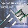 10Gb SFP+ PCI-E Ethernet Network Card with Broadcom BCM57810S Chip, Dual SFP+ Port, PCI Express X8 NIC, Support Windows Server/Linux/VMware view 2