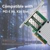 10Gb SFP+ PCI-E Ethernet Network Card with Broadcom BCM57810S Chip, Dual SFP+ Port, PCI Express X8 NIC, Support Windows Server/Linux/VMware view 4