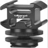 Ulanzi PT-3 Aluminium Camera Hot Shoe Mount Adapter Video Accessory Triple Cold Shoe Bracket Lights, LED Monitors, Microphones, Audio Recorder & Studio Flash Video Camera view 1