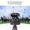 Camnoon YT1200 Motorized Pan Tilt Head 2-axis Panoramic Head 360 Rotation Panoramic Tripod Head 100M Wireless Remote Control 9 Levels Adjustable Speed with Phone Clip for Smartphone Camera Video view 3