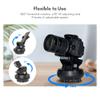 Camnoon YT1200 Motorized Pan Tilt Head 2-axis Panoramic Head 360 Rotation Panoramic Tripod Head 100M Wireless Remote Control 9 Levels Adjustable Speed with Phone Clip for Smartphone Camera Video view 4