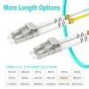 65ft(20m) OM4 LC LC Fiber Patch Cables MMF Multimode, Options 0.2m~153m, Fiber Optical Cable Duplex, 50/125m 40G/100G LSZH (5pack),  view 3