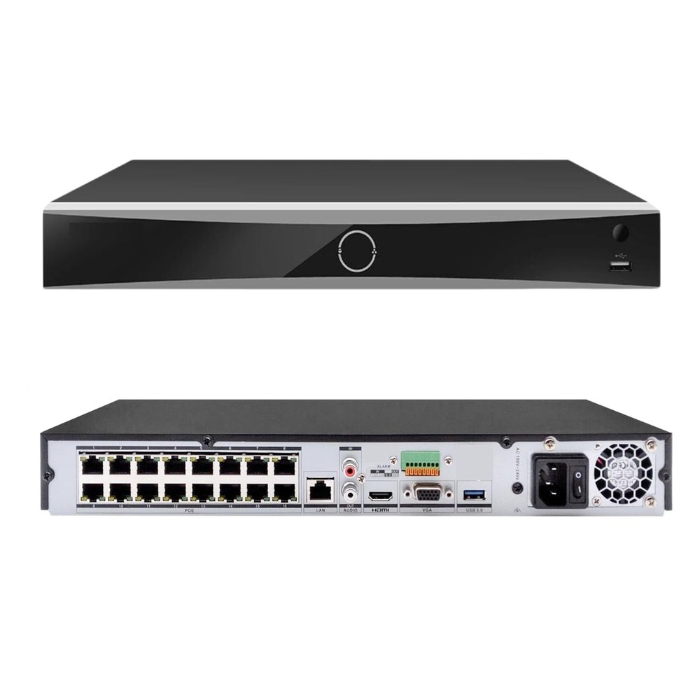 DS-7616NXI-K2/16P 16CH 4K 16 Channel PoE AcuSense NVR Network Video Recorder Human/Vehicle Detection Compatible with HIK IP Camera/Hik-Connect(International English Version No HDD)