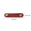MECCANIXITY Pack of 5 Leather Cable Straps Cord Organizer 63x16mm Portable Cable Leather Clips Burgundy Earphone Cord Management for Cable, Wire view 2