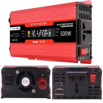Pure Sine Wave Power Inverters 500W/1200W/2000W Car Power Inverter DC 12V/24V to AC 110V/ 220V/230V Pure Sine Wave Converter Big Display Universal Socket,500W-12vto110v