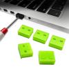 10Pcs USB Port Lock with 1 Keys, Locking USB Port/Dust Blocker, USB Dust Cover Cap Female Port Plugs Protector, Compatible with Computer,TV,Router,USB Devices(Green) view 1