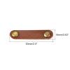 MECCANIXITY Pack of 10 Leather Cable Straps Cord Organizer 63x16mm Portable Cable Leather Clips Light Brown Earphone Cord Management for Cable, Wire view 2