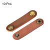 MECCANIXITY Pack of 10 Leather Cable Straps Cord Organizer 63x16mm Portable Cable Leather Clips Light Brown Earphone Cord Management for Cable, Wire view 3