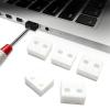 10Pcs USB Port Lock with 1 Keys, Locking USB Port/Dust Blocker, USB Dust Cover Cap Female Port Plugs Protector, Compatible with Computer,TV,Router,USB Devices(White) view 1