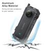 Camnoon Panoramic Camera Video Cage Aluminum Alloy with Dual Cold Shoe Mounts Metal Protective Frame Camera Cage Vlog Accessories Compatible with Insta360 X3 view 3