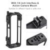 Camnoon Panoramic Camera Video Cage Aluminum Alloy with Dual Cold Shoe Mounts Metal Protective Frame Camera Cage Vlog Accessories Compatible with Insta360 X3 view 4