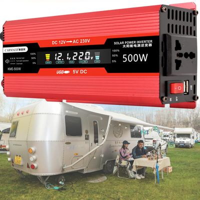 500W/1200W/2000W Pure Sine Wave Power Inverters,DC 12V to AC 240V Car Inverter Voltage Converter,Power Inverters,with LCD Display, Sockets, Fans ,500W-12vto110v