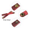 MECCANIXITY Pack of 5 Leather Cable Straps Cord Organizer 90x12mm Portable Cable Leather Clips Burgundy Earphone Cord Management for Cable, Wire view 4