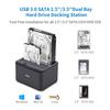 SSK External Hard Drive Docking Station Cloner USB 3.0 to SATA Dual Bay view 2