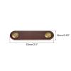 MECCANIXITY Pack of 5 Leather Cable Straps Cord Organizer 63x16mm Portable Cable Leather Clips Brown Earphone Cord Management for Cable, Wire view 2