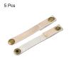 MECCANIXITY Pack of 5 Leather Cable Straps Cord Organizer 90x12mm Portable Cable Leather Clips Golden Earphone Cord Management for Cable, Wire view 3