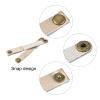 MECCANIXITY Pack of 5 Leather Cable Straps Cord Organizer 90x12mm Portable Cable Leather Clips Golden Earphone Cord Management for Cable, Wire view 4