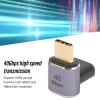 90 Degree USB C Adapter Male to Female Maximum 8K 120HZ 40Gbps Transmission Right Angle Adapter for Transmission Charge view 3