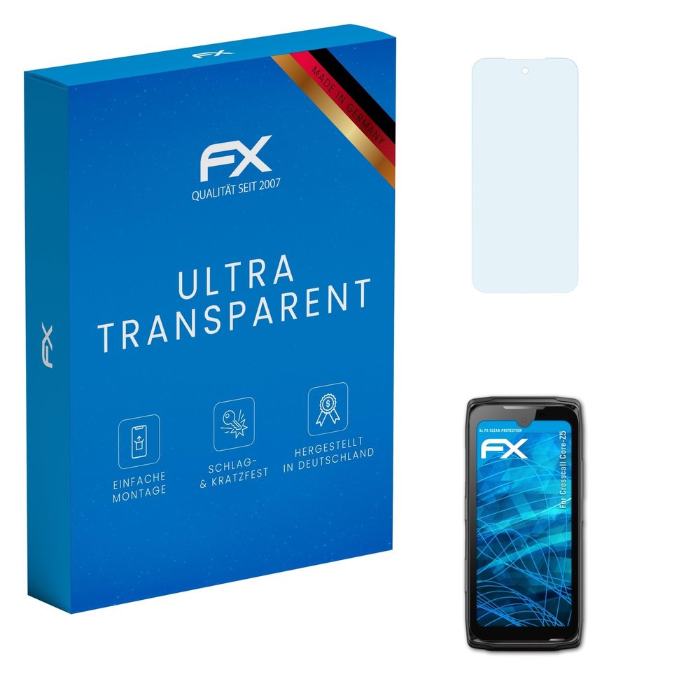 atFoliX Screen Protection Film compatible with Crosscall Core-Z5 Screen Protector, ultra-clear FX Protective Film (3X)