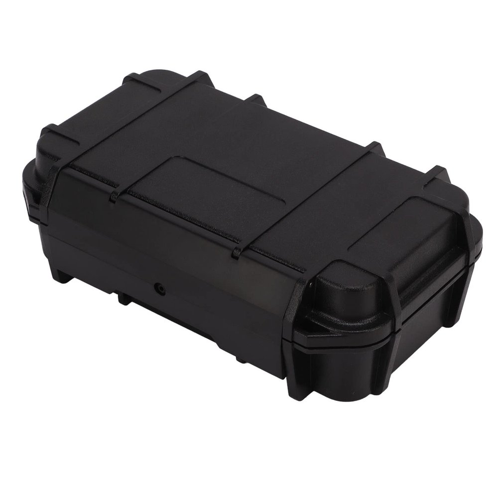 Kuuleyn Portable Tool Box, 8.3x5.2x2.6in Waterproof Shockproof Outdoor Survival Storage Carry Box, Universal Sealed Container Box Explosion Proof for Outdoor Camping (black)