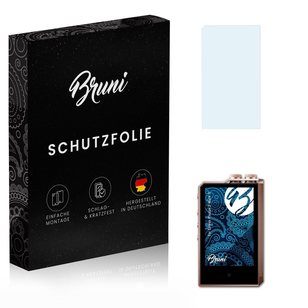 Bruni Screen Protector compatible with Cowon Plenue 2 Mark II Protector Film, crystal clear Protective Film (2X)
