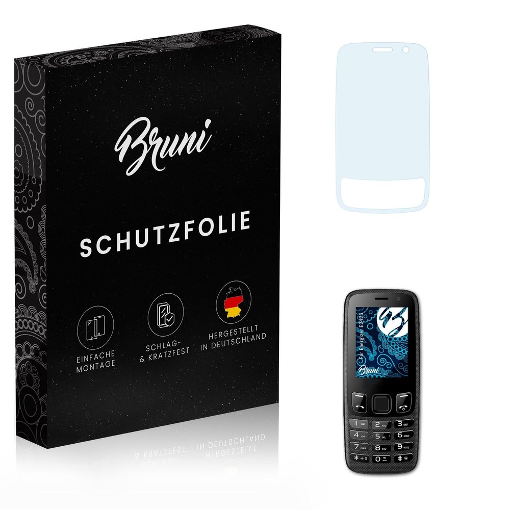 Bruni Screen Protector compatible with Energizer E242S Protector Film, crystal clear Protective Film (2X)