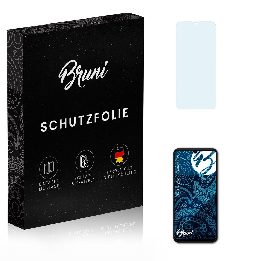 Bruni Screen Protector compatible with Energizer Ultimate U608S Protector Film, crystal clear Protective Film (2X)