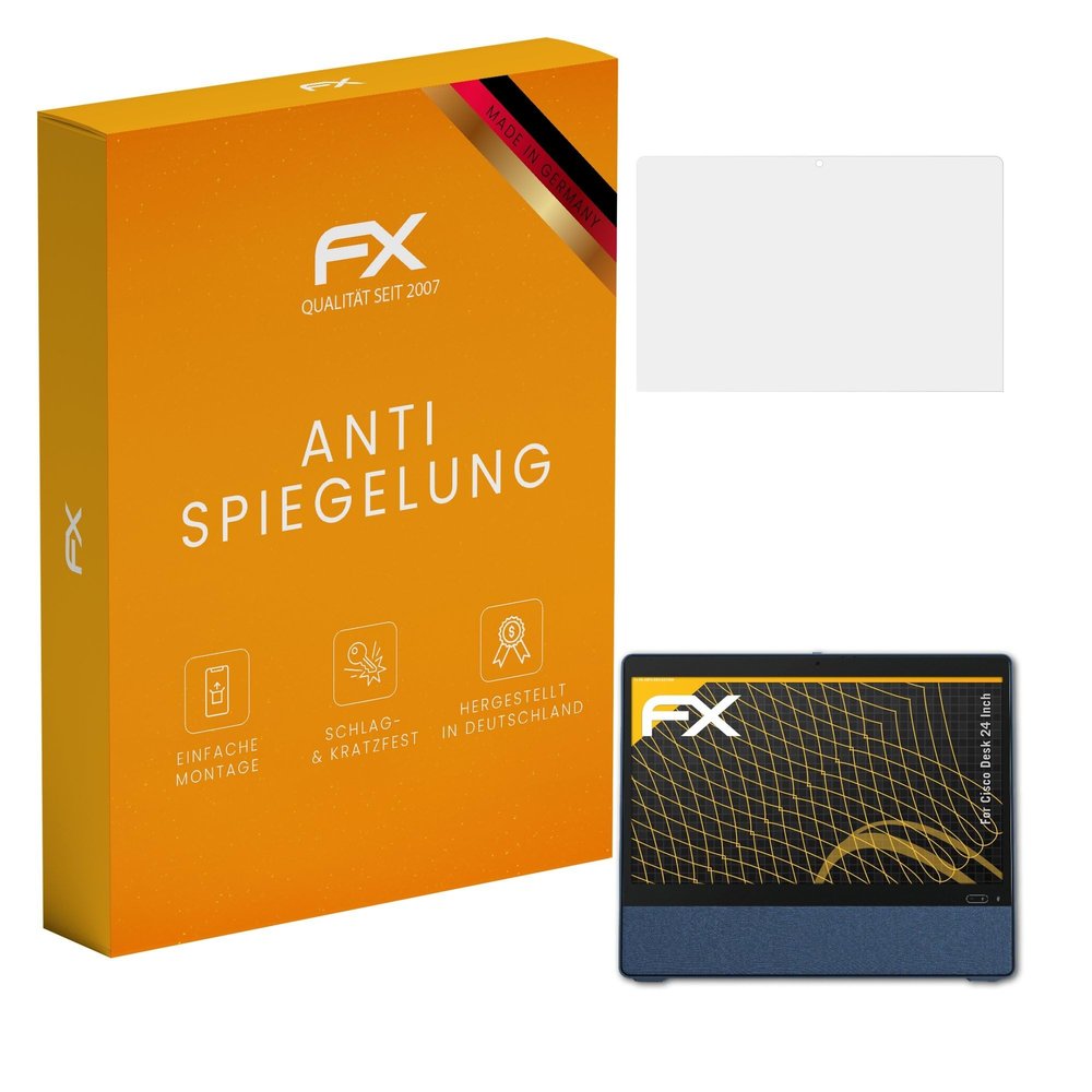atFoliX Screen Protector compatible with Cisco Desk 24 Inch Screen Protection Film, anti-reflective and shock-absorbing FX Protector Film