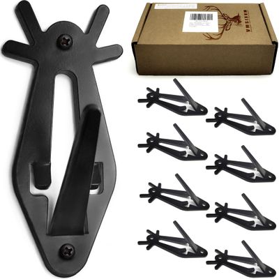 VMSIXVM European Mount Skull Hanger, Deer Skull Wall Hooker for Hanging Deer Head, Pronghorn and Other Smaller Animals, Euro Mount Hanger with Easy Install Kit for Indoor Outdoor