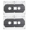 2Pcs 30 Minute Blank Audio Cassette Tapes for DIY Voice Recording Teaching Materials Transparent Plastic Shell Low Noise Replacement view 1