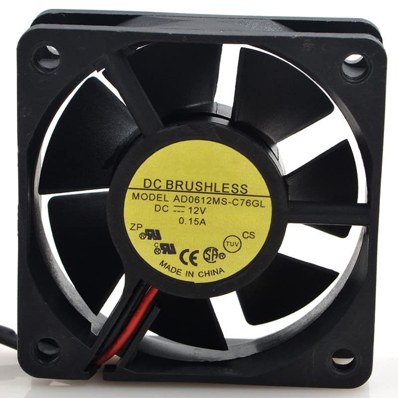 AD0612MS-C76GL DC12V 0.15A 6020 6cm 2-Wire Cooling Fan