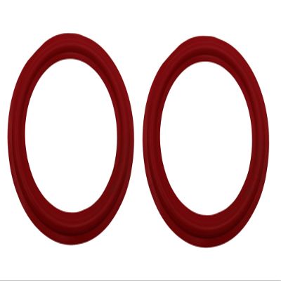 IMC Audio Red 10 inch Rubber Speaker Foam Edge Subwoofer Surround Rings Replacement Parts for Speaker Repair or DIY 2 Pieces