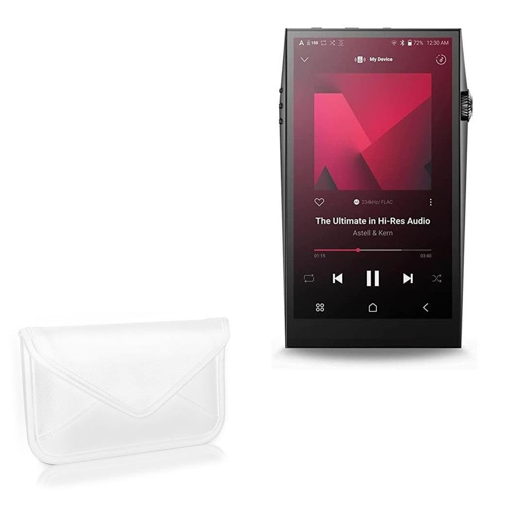 BoxWave Case Compatible with Astell & Kern A&Ultima SP3000 - Elite Leather Messenger Pouch, Synthetic Leather Cover Case Envelope Design - Ivory White