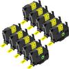 NineLeaf 10 Pack Compatible for Brother P-touch Label Maker Tape TZe-S641 TZ-S641 TZe-641 TZ-641 TZe 18mm 0.7 Inch 3/4'' Black on Yellow Extra Strength Label Tape for PT-PT-D400 PT-D600 PT-D610BT P700 view 1