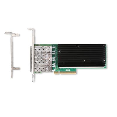 10G Ethernet Network Card, 10Gb Quad-Port SFP+, 10Gbe LAN PCI-E with Intel XL710-BM1, 4 * 10Gbps Ports Computer Adapter Support Windows Server/Linux/Vmware,Tall&Short Bracket for Gaming, Office