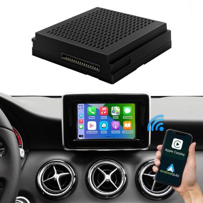 Road Top Wireless Carplay/Android Auto Adapter Fit for Mercedes Benz A/B/C/E/CLA/GLA/GLK/ML/SLK 2012-2015 Year with NTG4.5 System, Bluetooth/Mirror Link/Siri Voice/Camera