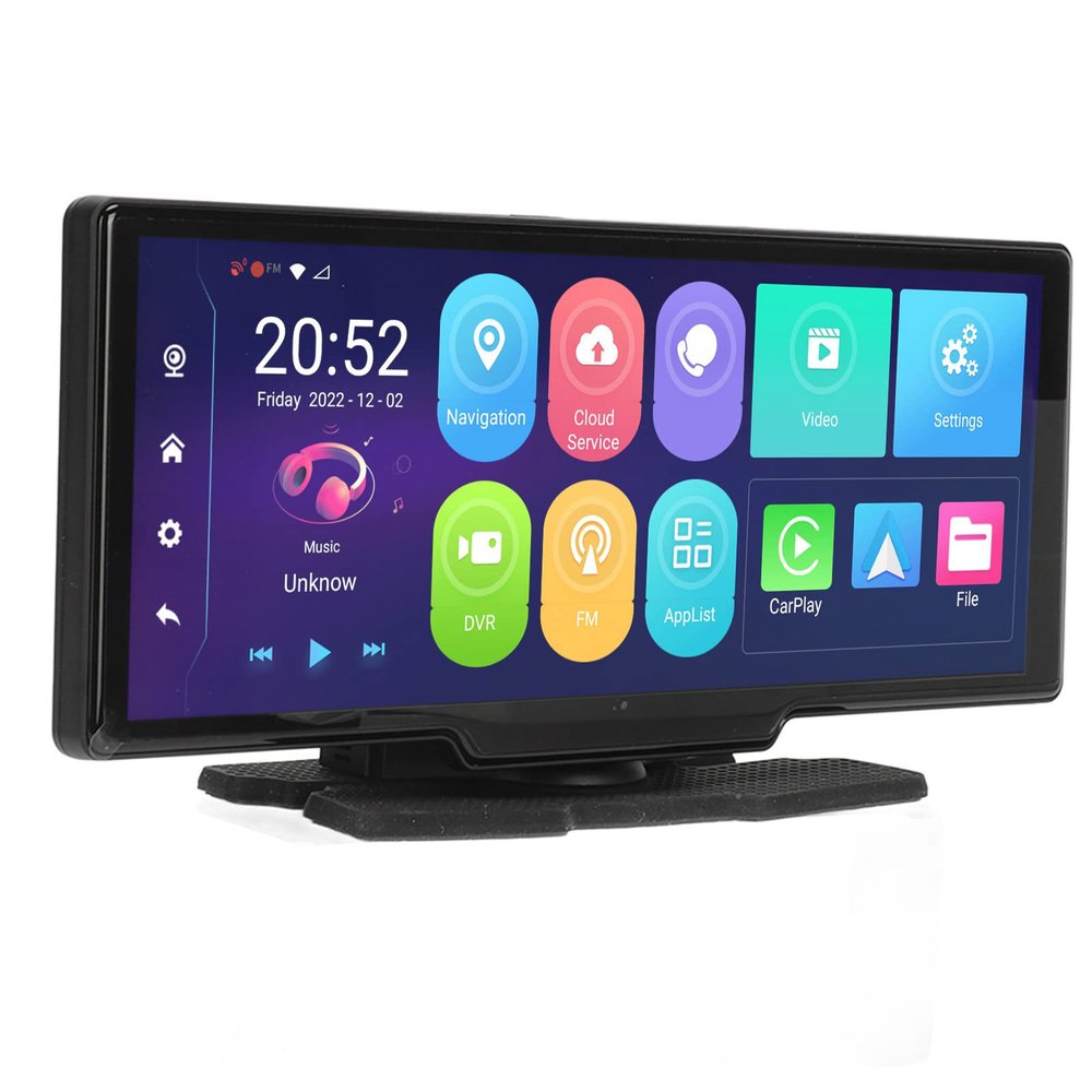 10in Mirror Dash Cam Backup Camera, 120 Degree Wide Angle Center Console Dash Camera, 4G 64G ROM, Parking Monitor, Navigation, DVR Driving Recorder