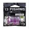 13 FISHING - Micro Vertigo Minnow - Panfish Plastics - Purple Rain - 6 Baits Per Pack - MVM-PR view 2