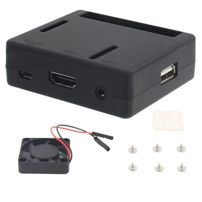 eleUniverse Case for Raspberry Pi 3A+, ABS Case with Cooling Fan Compatible with Raspberry Pi 3 Model A+ Plus/Pi Model A+
