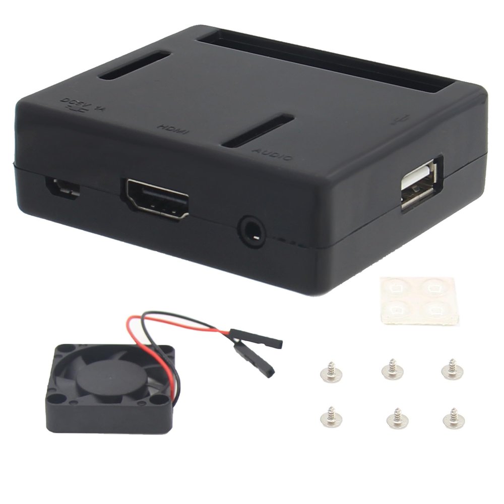 eleUniverse Case for Raspberry Pi 3A+, ABS Case with Cooling Fan Compatible with Raspberry Pi 3 Model A+ Plus/Pi Model A+