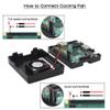 eleUniverse Case for Raspberry Pi 3A+, ABS Case with Cooling Fan Compatible with Raspberry Pi 3 Model A+ Plus/Pi Model A+ view 2