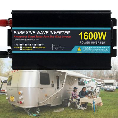 1600W/2800W/4000W/5000W Pure Sine Wave Car Power Inverter,DC 12V/24V to AC 110V/ 220V Car Converter, Pure Sine Wave Power Inverters, with LCD Display, Universal Socket,1600w-24vto220v