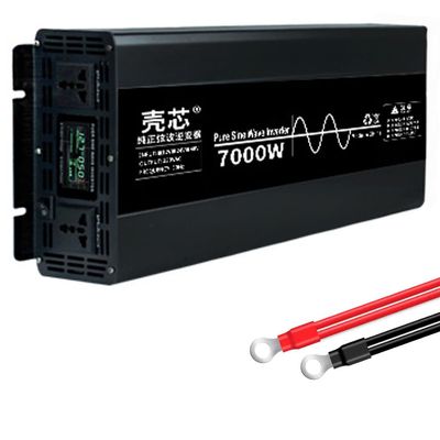 Pure Sine Wave 3500W/4500W/7000W/10000W( Peak) Power Inverters DC12V/24V to AC110V/ 220V Pure Sine Wave Converter with LCD Display, Universal Socket, Cooling Fans ,12vto110v-7000W