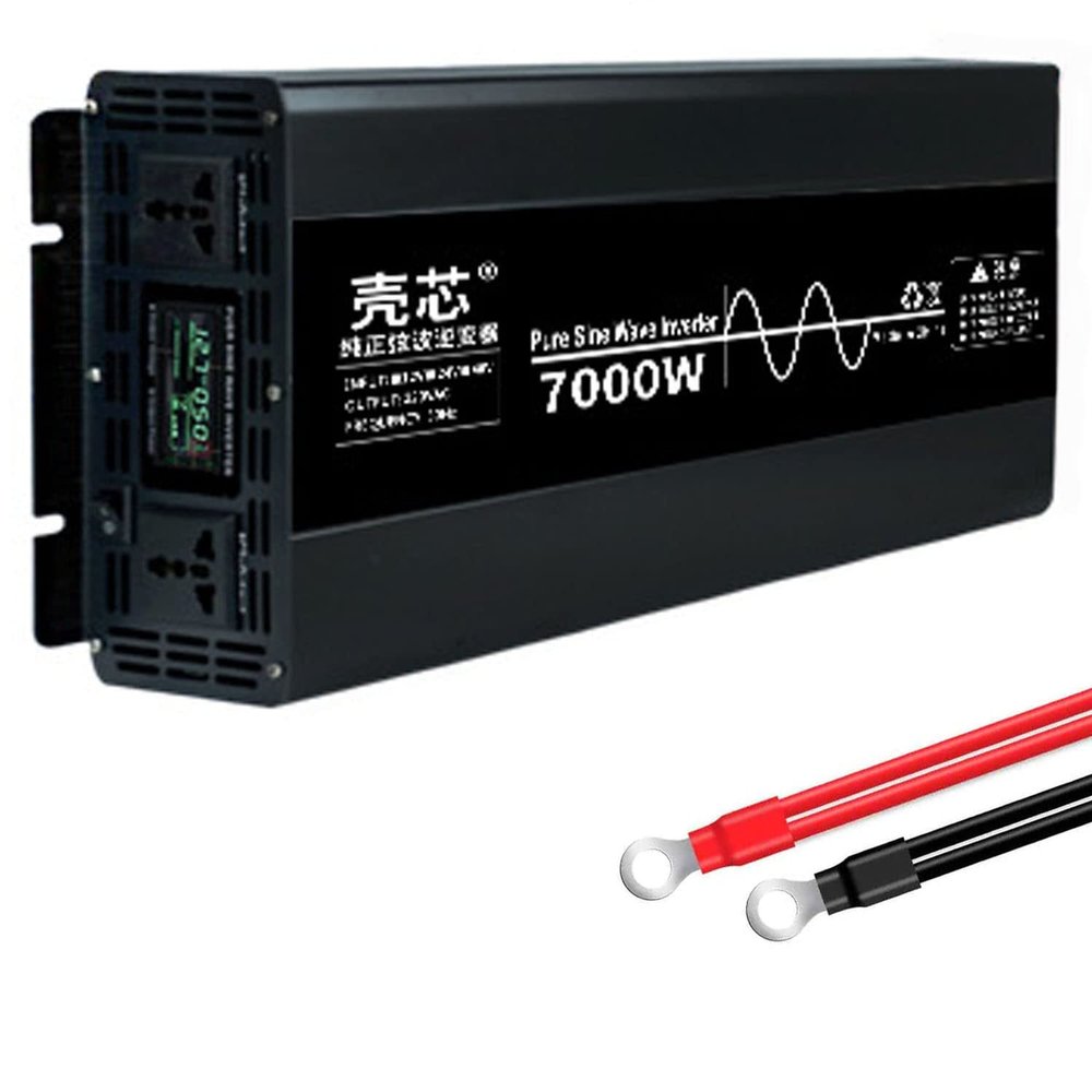 Pure Sine Wave 3500W/4500W/7000W/10000W( Peak) Power Inverters DC12V/24V to AC110V/ 220V Pure Sine Wave Converter with LCD Display, Universal Socket, Cooling Fans ,12vto110v-7000W