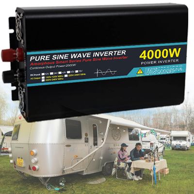 1600W/2800W/4000W/5000W Pure Sine Wave Car Power Inverter,DC 12V/24V to AC 110V/ 220V Car Converter, Pure Sine Wave Power Inverters, with LCD Display, Universal Socket,4000w-48vto220v