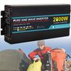 Pure Sine Wave Power Inverters 1600W/2800W/4000W/5000W Car Power Inverter,DC 12V/24V to AC 110V/ 220VConverter ,with LCD Display, Sockets, Fans,for RV Truck Car ,2800w-12vto110v view 1