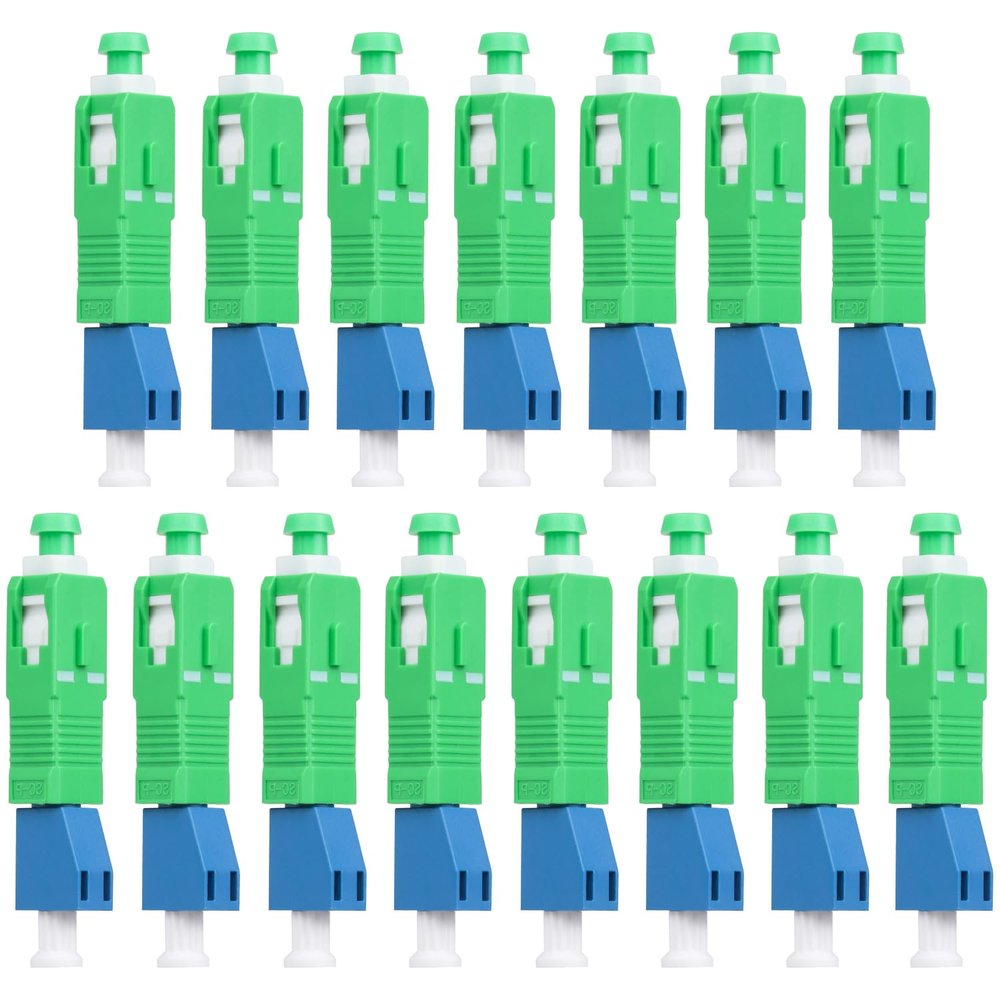 Duogalia 15-Pack SCAPC Male to LCUPC Female Singlemode Adapter Fiber Optic Connector FTTH Convertor for Visual Fault Locator